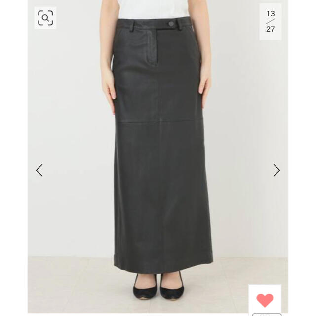 L'Appartement DEUXIEME CLASSE(アパルトモンドゥーズィエムクラス)のアパルトモン  【RAW+/ロゥタス】Leather Maxi Skirt レディースのスカート(ロングスカート)の商品写真