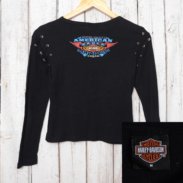 Harley Davidson(ハーレーダビッドソン)のharleydavidson ハーレーダビッドソン　ショート丈　tシャツ チビt レディースのトップス(Tシャツ(半袖/袖なし))の商品写真