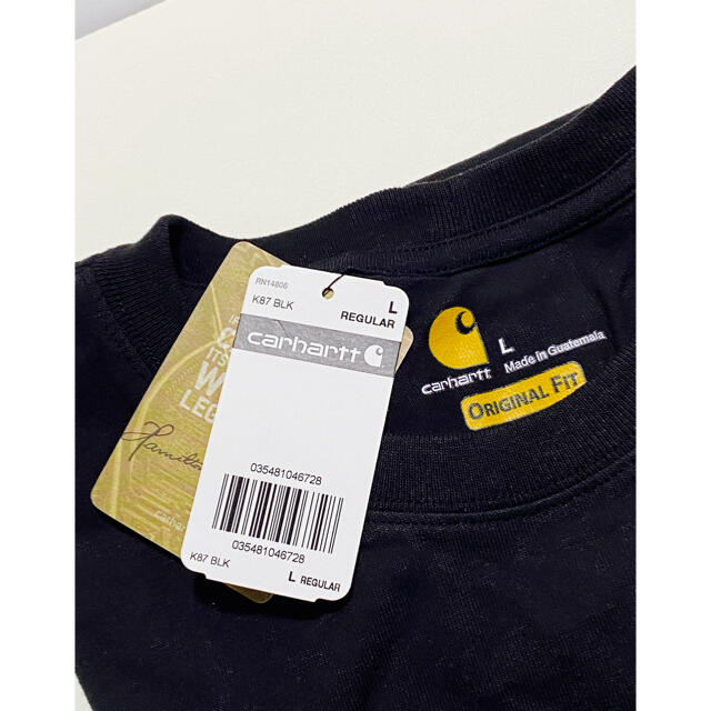 carhartt(カーハート)の新品 Carhartt カーハート 半袖 Tシャツ 黒 ブラック 無地 L メンズのトップス(Tシャツ/カットソー(半袖/袖なし))の商品写真