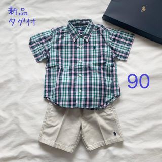 ポロラルフローレン(POLO RALPH LAUREN)の新品 POLO ラルフローレン 半袖 シャツ 半ズボン ハーフパンツ 90(Tシャツ/カットソー)