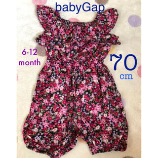 ベビーギャップ(babyGAP)のロンパース★70cm★babyGap♪6-12month♡花柄❁﻿夏コーデ☆(ロンパース)