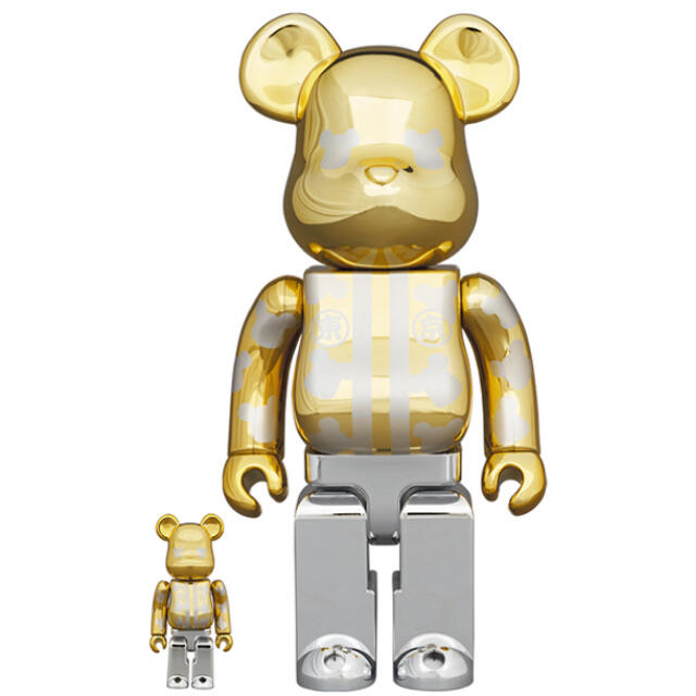 BE@RBRICK はっぴ東京 金メッキ 100％ & 400％