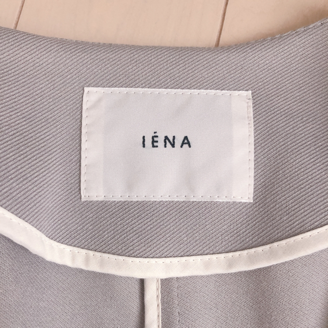 IENA(イエナ)の【IENA】ツイルジャージノーカラーブルゾン 36 美品 レディースのジャケット/アウター(ノーカラージャケット)の商品写真