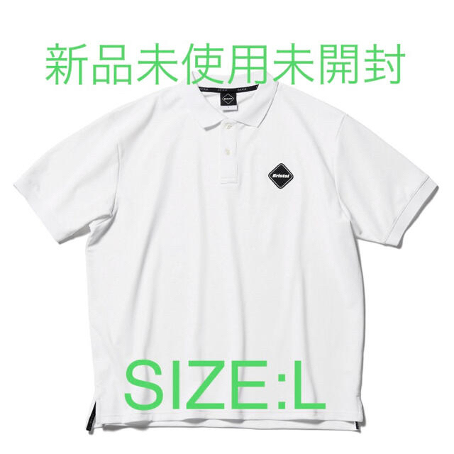 L 新品 送料無料 FCRB 22SS EMBLEM POLO WHITE