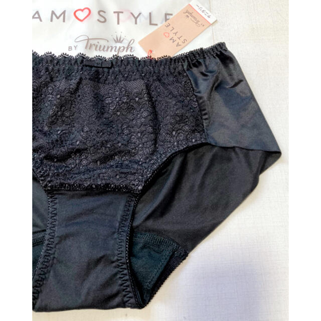 AMO'S STYLE(アモスタイル)のトリンプAMO'S STYLE シームレスサニタリー M 黒 定価2750円 レディースの下着/アンダーウェア(ショーツ)の商品写真