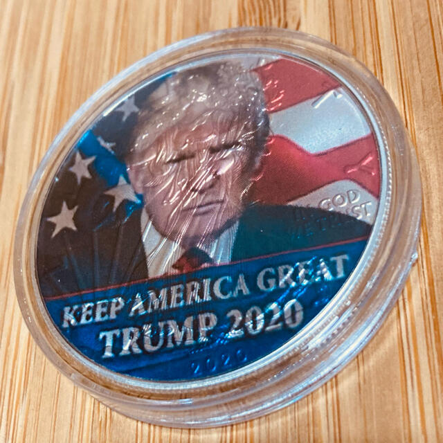 トランプ大統領　カラー銀貨　キープアメリカグレート　2020 エンタメ/ホビーの美術品/アンティーク(貨幣)の商品写真