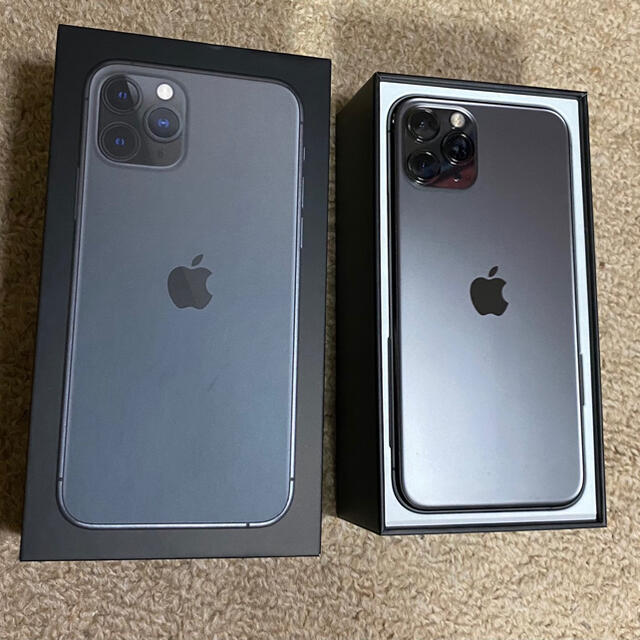 本物の Apple - iphone11 pro スペースグレー 256GB スマートフォン