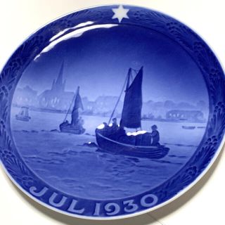 ロイヤルコペンハーゲン(ROYAL COPENHAGEN)のロイヤルコペンハーゲン イヤープレート 1930年 漁船(陶芸)