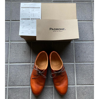 パドローネ(PADRONE)のセール　正規品　PADRONE パドローネ　ダービープレーントゥシューズ　革靴(ドレス/ビジネス)