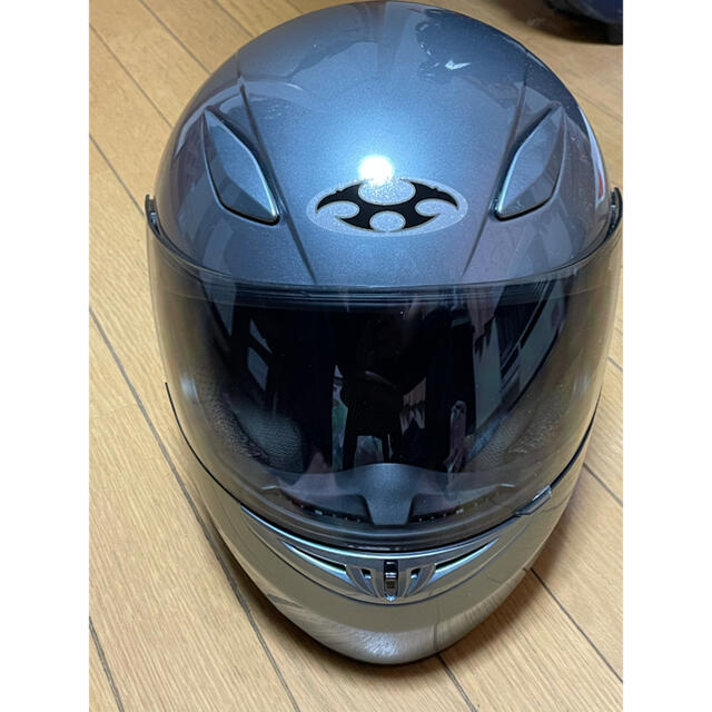 OGK(オージーケー)のOGK kabuto フルフェイスヘルメット グレー Mサイズ 自動車/バイクのバイク(ヘルメット/シールド)の商品写真