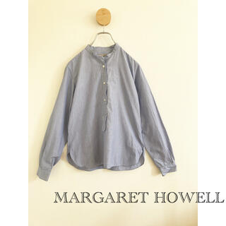 MARGARET HOWELL - 【未使用】マーガレットハウエル 長袖ボタンシャツ ネイビーの通販｜ラクマ