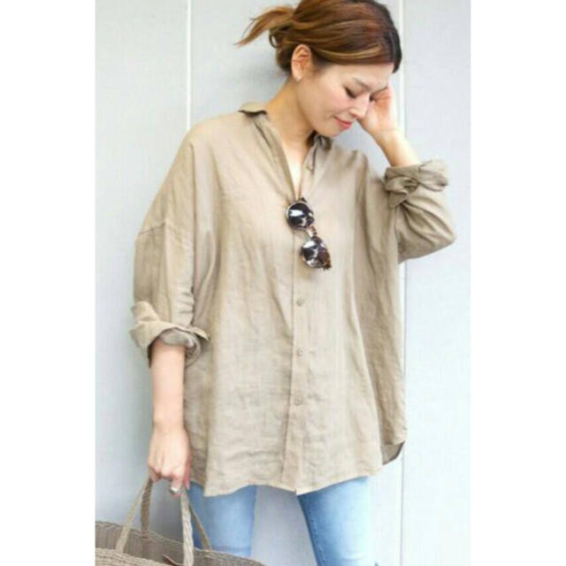 Deuxieme class  WIDE LINEN シャツ