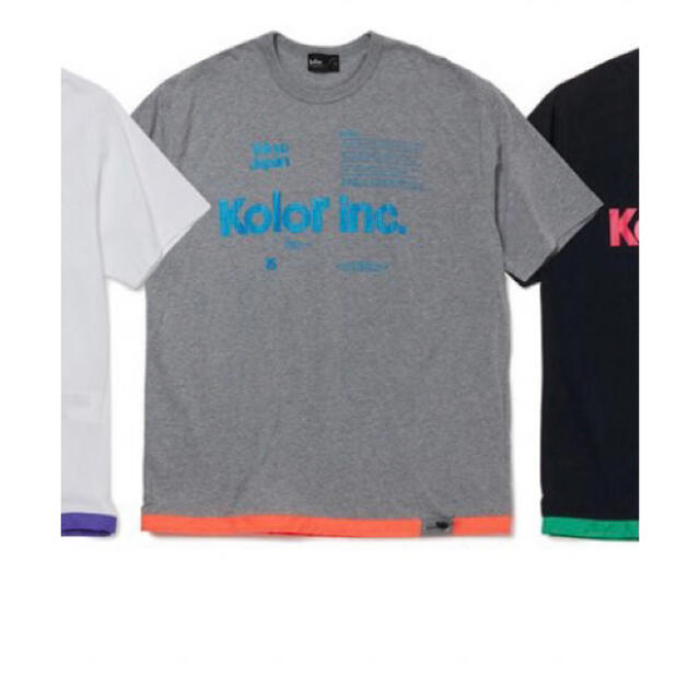 kolor(カラー)のkolor ドローストリングヘム　Tシャツ　20ss サイズ1 グレー メンズのトップス(Tシャツ/カットソー(半袖/袖なし))の商品写真