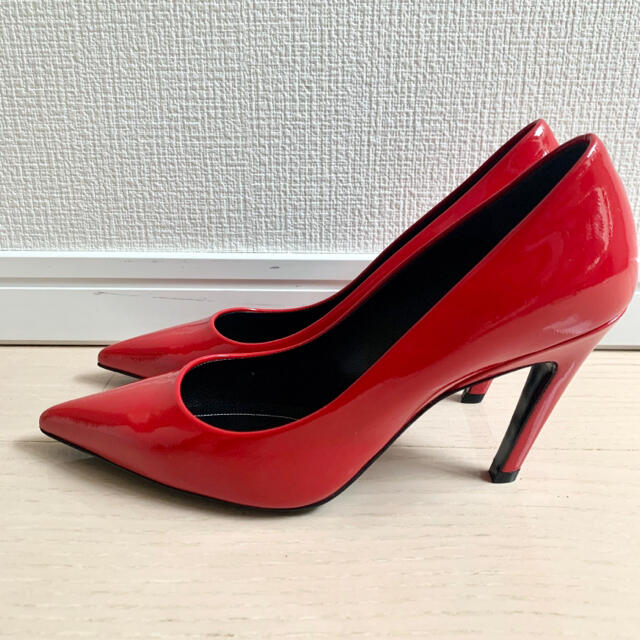 値下✨バレンシアガBALENCIAGAレッドパテントパンプス37 | www