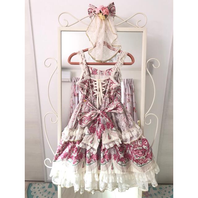 Angelic Pretty(アンジェリックプリティー)のmaaco様専用/Fairy Rose Princess JSK&バレッタ レディースのワンピース(ひざ丈ワンピース)の商品写真