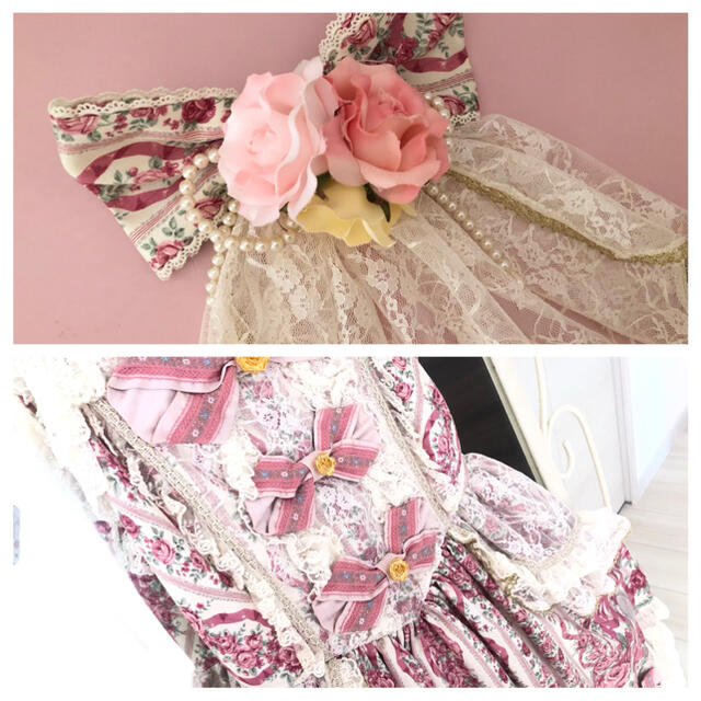 Angelic Pretty(アンジェリックプリティー)のmaaco様専用/Fairy Rose Princess JSK&バレッタ レディースのワンピース(ひざ丈ワンピース)の商品写真