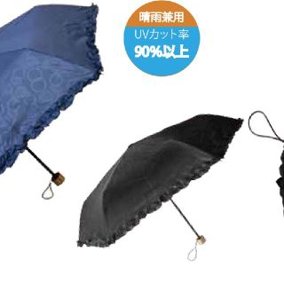 晴雨兼用折りたたみ日傘UV対策ブラック(傘)