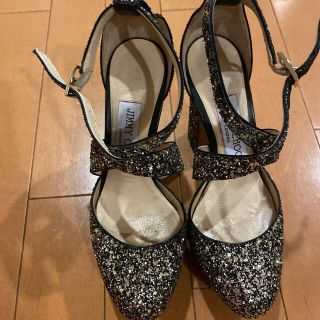 ジミーチュウ(JIMMY CHOO)のJIMMY CHOOブラック✖️ゴールド⭐️ ラメ　パンプスサイズ34(ハイヒール/パンプス)