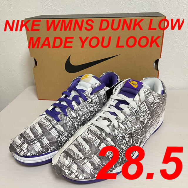 靴/シューズ28.5 NIKE WMNS DUNK LOW MADE YOU LOOK