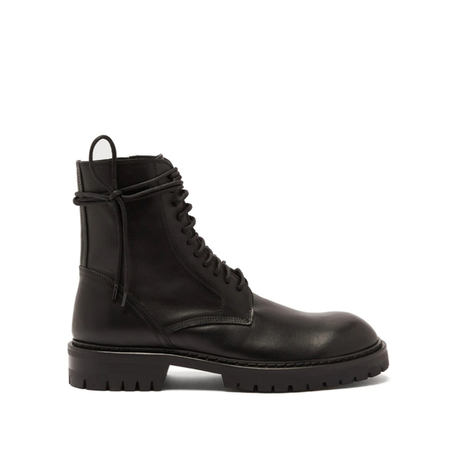 ANN DEMEULEMEESTER Leather combat boots