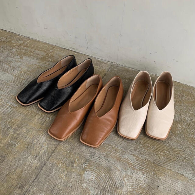 Kastane(カスタネ)のももか様　Amiur square toe pumps Camel レディースの靴/シューズ(バレエシューズ)の商品写真