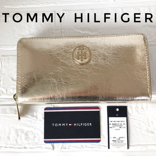 トミーヒルフィガー(TOMMY HILFIGER)の✨新品・未使用✨ トミーヒルフィガー 長財布 ラウンドファスナー 財布 ゴールド(財布)