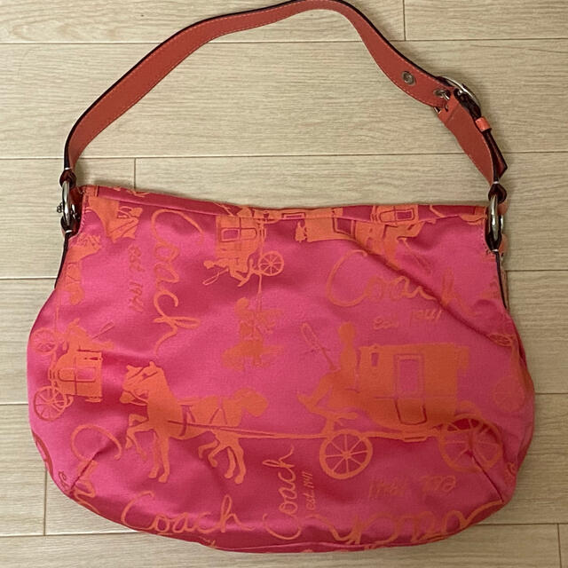 未使用 coach 馬車柄 ショルダーバッグ