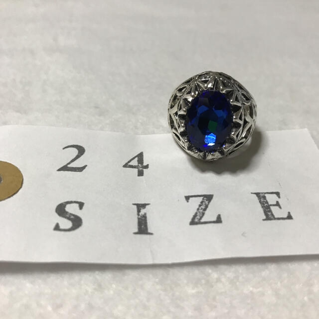 ストーンリング　24号　ブルー メンズのアクセサリー(リング(指輪))の商品写真