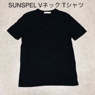 サンスペル(SUNSPEL)のSUNSPEL サンスペル Vネック Tシャツ 無地 シンプル ブラック 黒 M(Tシャツ/カットソー(半袖/袖なし))