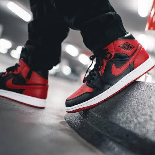 メンズjordan1 mid bred 最終値下げ