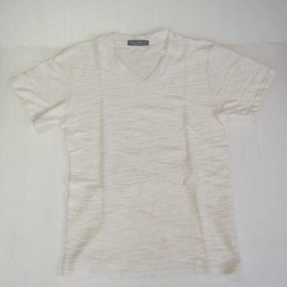 【新品】Tシャツ Vネック ホワイト M (T49)(Tシャツ/カットソー(半袖/袖なし))