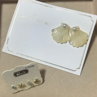 ウィルセレクション(WILLSELECTION)の未使用☆ウィルセレクション　貝殻ピアス　＋シーモチーフセットピアス(ピアス)