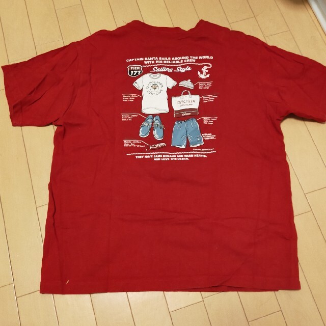 CAPTAIN SANTA(キャプテンサンタ)のキャプテンサンタ　Tシャツ(赤・XL) メンズのトップス(Tシャツ/カットソー(半袖/袖なし))の商品写真