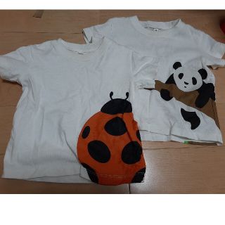 ムジルシリョウヒン(MUJI (無印良品))の無印良品　Tシャツ　てんとう虫　パンダ(Ｔシャツ)