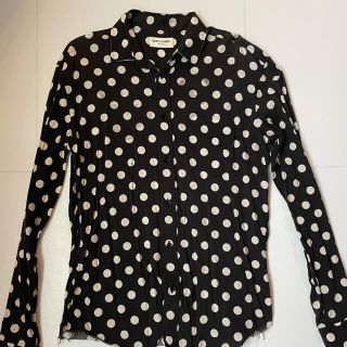 サンローラン(Saint Laurent)の【訳有り】サンローラン ダメージ加工 ポルカドット 長袖シャツ 38(シャツ)