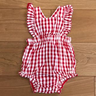 ベビーギャップ(babyGAP)のGAP 新品未使用　ロンパース　カバーオル　チェック(ロンパース)