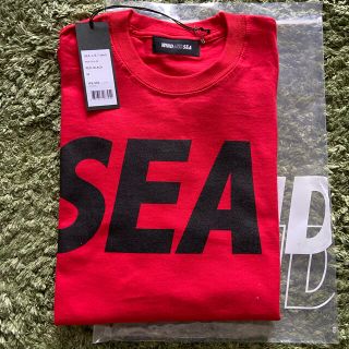 シー(SEA)のWINDANDSEA  L/S T-SHIRT Red-Black 新品未使用(Tシャツ/カットソー(七分/長袖))