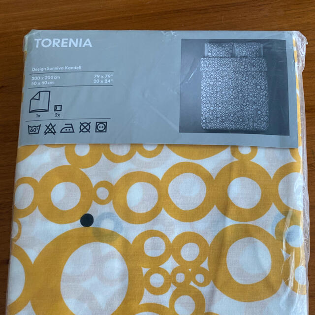 IKEA(イケア)のIKEA 掛け布団・枕カバー　クィーンサイズ インテリア/住まい/日用品の寝具(シーツ/カバー)の商品写真
