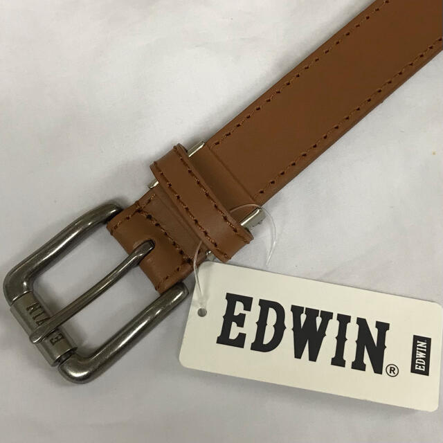 EDWIN(エドウィン)の新品 エドウィン メンズ ベルト  EDWIN 革  カジュアル 茶　5 メンズのファッション小物(ベルト)の商品写真