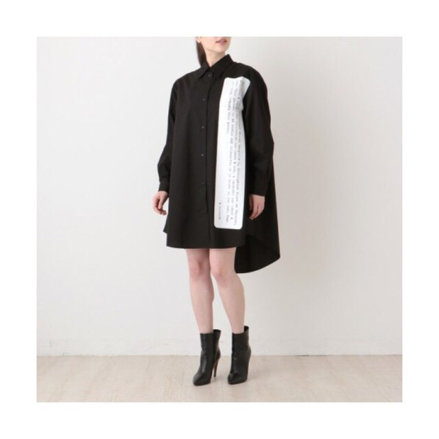 Mm6 シャツ ワンピース 黒 エムエムシックス Maison Margiela Dairyuukou Naka ひざ丈ワンピース Ismarts In