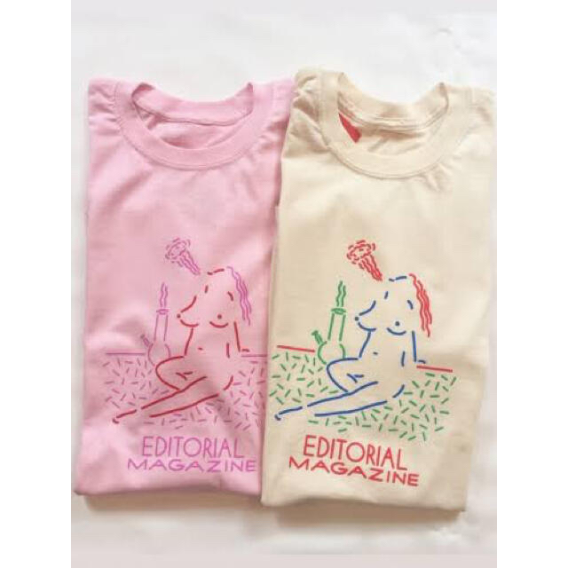 bonjour records(ボンジュールレコーズ)の EDITORIAL MAGAZINE Tシャツ レディースのトップス(Tシャツ(半袖/袖なし))の商品写真