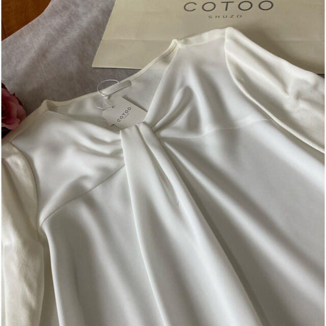 COTOO✨　新品未使用✨　超素敵　異素材ポリエステル×ニット　チュニック 3