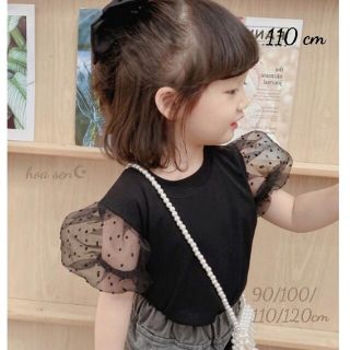 限定セール❤夏服110　シフォンパフスリーブ✾　Tシャツ　女の子　韓国子供服(Tシャツ/カットソー)