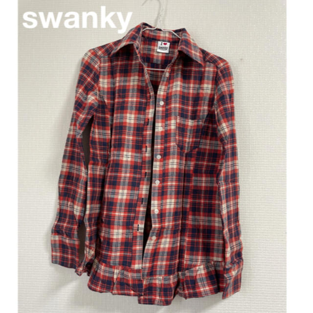 swanky(スワンキー)のswanky スワンキー　チェックシャツ　 レディースのトップス(シャツ/ブラウス(長袖/七分))の商品写真