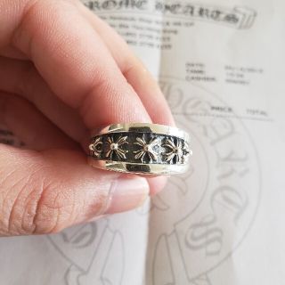 クロムハーツ(Chrome Hearts)の値下げ！正規品chrome hearts クロムハーツ　Vバンドリング 　18号(リング(指輪))