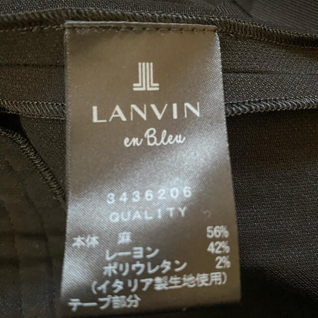 LANVIN en Bleu(ランバンオンブルー)のランバンオンブルー　麻　黒ジャケット レディースのジャケット/アウター(テーラードジャケット)の商品写真