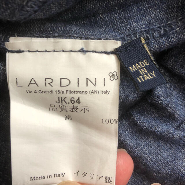 LARDINI ラルディーニ コットンニットジャケット ネイビー LARDINI ラルディーニ コットンニットジャケット ネイビー