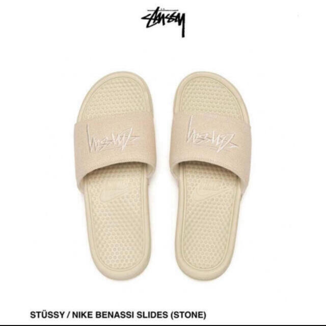 STUSSY / NIKE BENASSI SLIDES (STONE)25cm - サンダル
