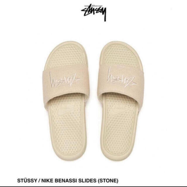 靴/シューズSTUSSY / NIKE BENASSI SLIDES (STONE)25cm