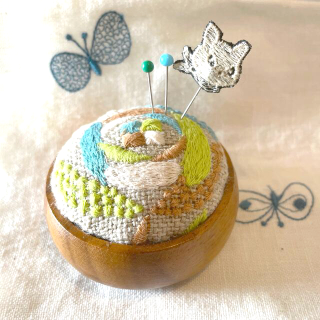 ④* ミナペルホネン ピンクッション ハンドメイド sand rose - 生活雑貨 ④* ミナペルホネン ピンクッション ハンドメイド sand rose - 生活雑貨